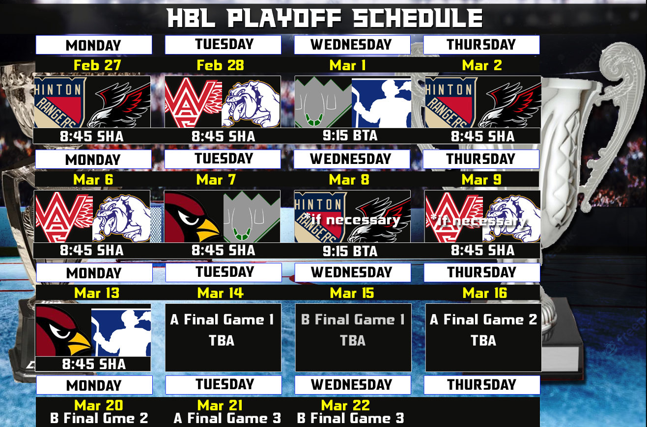 playoffschedule Hinton Beer League
